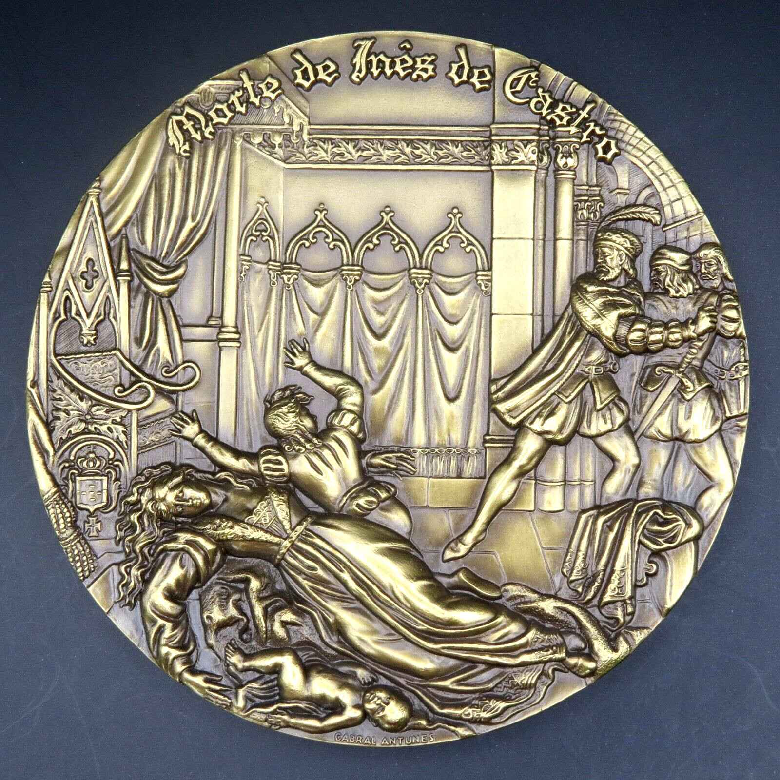 "Os Lusiadas" Bronzemedaille z. Gedenken a. d. Werk v. Luis de Camöes 1572