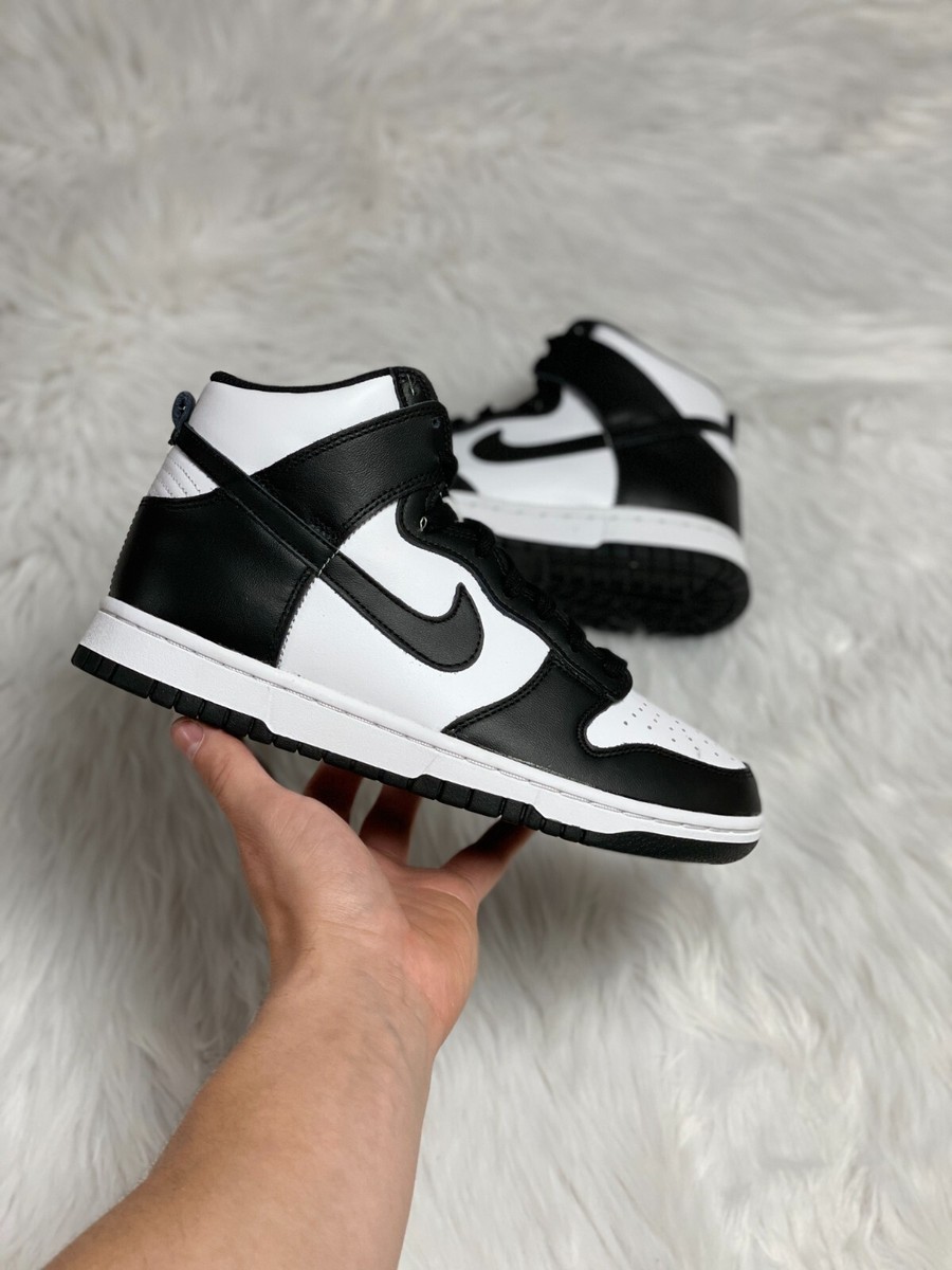 Size 8 - Nike Dunk High Black White W for sale online | eBay