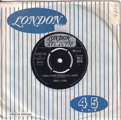 60s R&B Soul BEN E. KING could have danced all night 1963 UK 7'' Vinyl 45 Mint