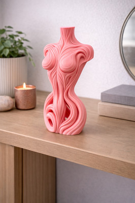 Abstrakte Rosa Torso Skulptur Vase Modern 3D Druck Kunst Ornament