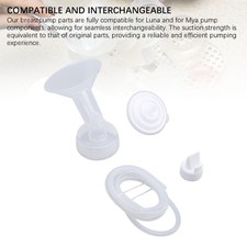 4 Pieces Breastpump Parts for S2 S1 9 Plus 24mm Flange Duckbill Valve Tube