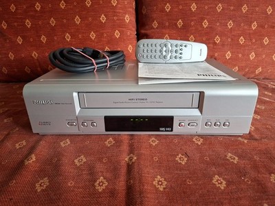 Philips VR540 VHS Videorecorder 6 Köpfe HiFi Stereo mit Fernbedienung - Silber