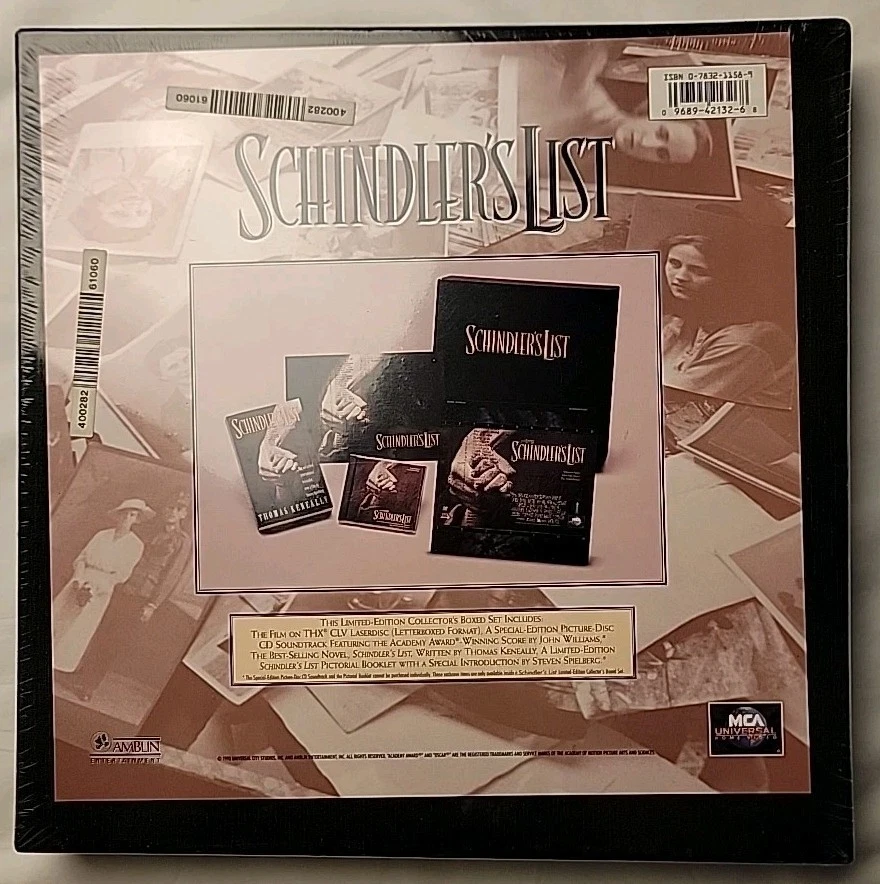 SCHINDLER'S LIST Limited Edition Collector's Box Set Laserdisc Sealed - Image 2 of 2