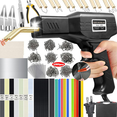 Upgraded 220W Plastic Welder, 2 in 1 Plastic Welding Repair Welder Kit 1000PCS