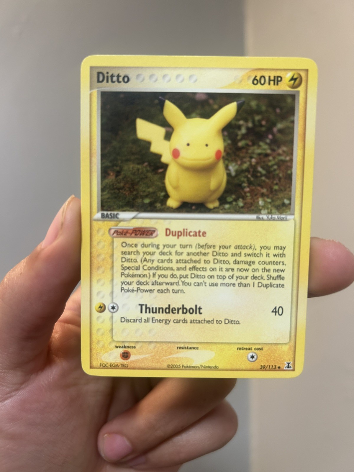 2005 Pokemon - Ditto [Pikachu] - 39/113 - EX Delta Species - Uncommon - VLP/NM