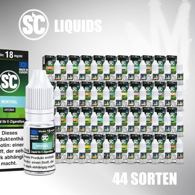 SC Liquid neue Sorten E-Zigaretten Liquid 0/3/6/12/18mg Nikotin für Vape eLiquid