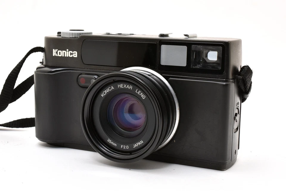 Data Back [Near MINT w/Strap] Appareil photo télémétrique noir Konica Hexar A... - Photo 2/4
