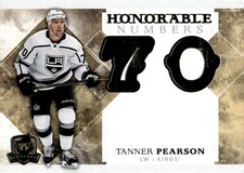 Tanner Pearson Kings Honorable Numbers 2017-18 UD The Cup Blank Back