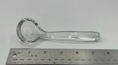 Vtg Small Clear Glass Condiment/Mayonnaise Spoon/Ladle 5.5  NO Cracks/Chips