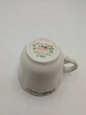 Royal Tudor Poinsettia Grindley of Stoke 3" Teacups Made in England - Christmas