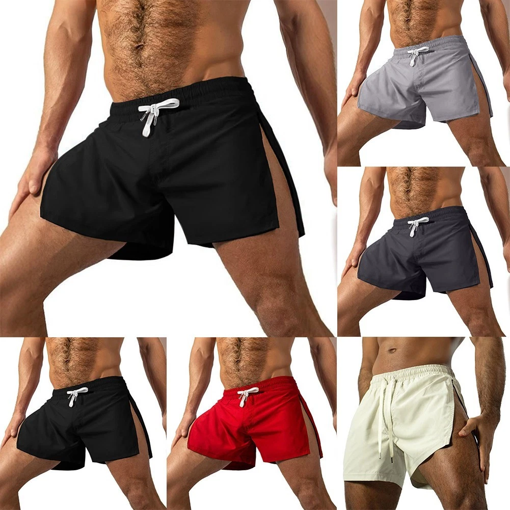 Quick Dry Men's Running Shorts with Side Zipper for Training and Gym Use
Opens in a new window or ta