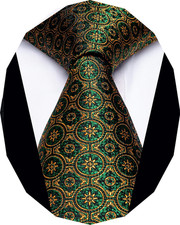 Paisley Men's Necktie Woven Silk Floral Ties for Men Designer Formal Business Pa