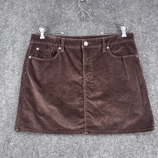 GAP Brown Corduroy Preppy Dark Academia Mini Skirt Women s 14