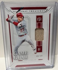 2019 Panini National Treasures Mike Trout Game Gear /49 Los Angeles Angels Bat