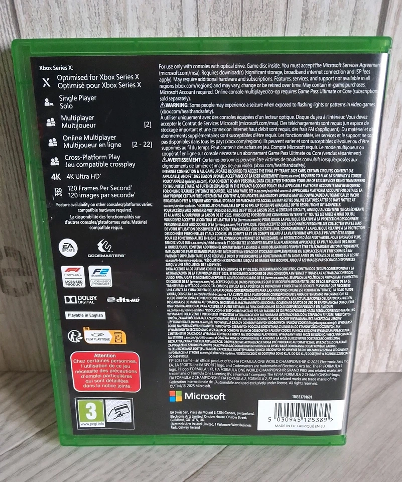 F1 25 XBOX SERIES X / XBOX ONE - VERY GOOD CONDITION, photo 2 of 5