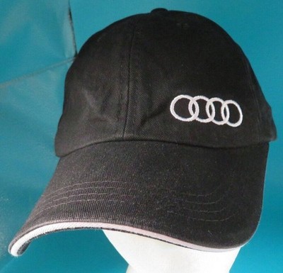 AUDI Circle Rings Logo Side Black White Auto Classy Baseball CAP Adult Hat Car