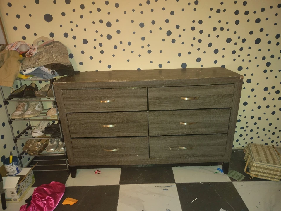 Классический винтажный серый деревянный ящик.  Сделано в Мексике - Изображение 4 из 4