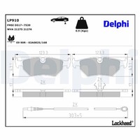 Delphi Bremsbelagsatz, Scheibenbremse LP910 FüR CitroËN Passend FüR Fiat
