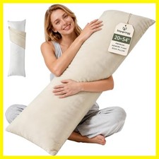 Body Pillow for Adults, Memory Foam Full Body Pillow with Removable Pillowcas...