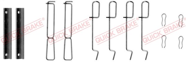 Front QUICK BRAKE 109-1265 Accessory Kit, disc brake pad for RENAULT