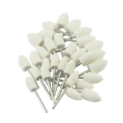 Wool Felt Polishing Bits, 3/32 Inch Shank Cone Shape Wool Polishing Points