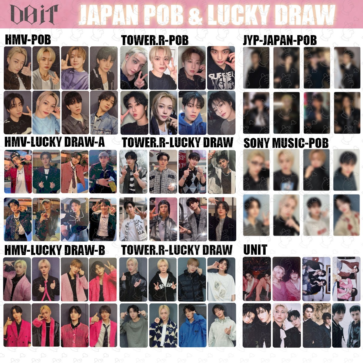 PRE STRAY KIDS SKZ IT TAPE DO IT JAPAN POB LUCKY DRAW PHOTOCARD