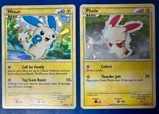 Plusle and Minun Heart Gold/Soul Silver Cracked Ice Promo Set HGSS16 & HGSS17 NM on eBay