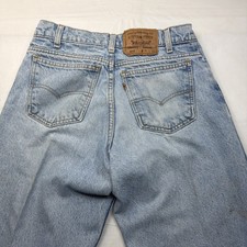Vtg 80s Levis 550 Orange Tab Mens Jeans Light Blue 31x30 USA 6815