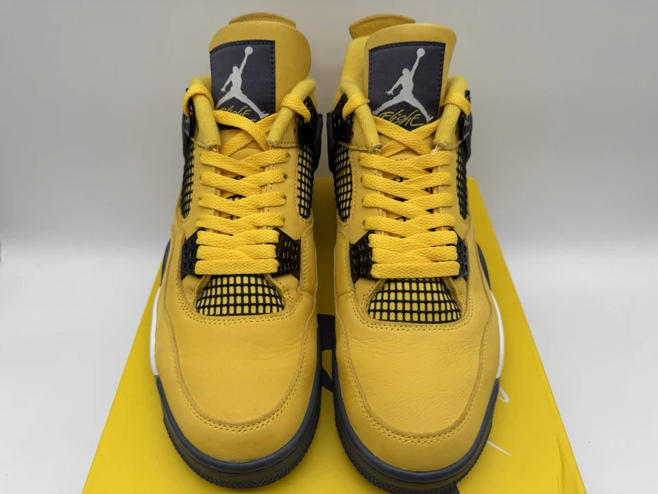 Nike Air Jordan Retro 4 IV Lightning ⚡️ 2021 Ct8527 700 Talla 9.5 Para hombres ¡Vnds! Foto 2 de 4