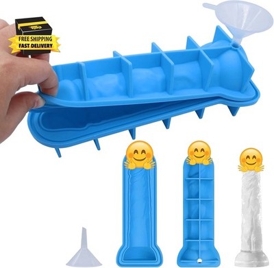 Ice Cube Tray Mold - Larger Novelty Ices Cubes Trays Adult Prank Fun Shapes Sili