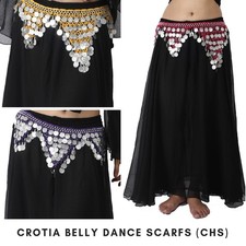 Women's Belly Dancing Crochet Coins Triangle Hip Scarf Wholesale Mix Lot 10pcs