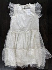 J Crew Crewcuts Girl Cream Tulle Heart Prints Dress Size 8 Easter Wedding