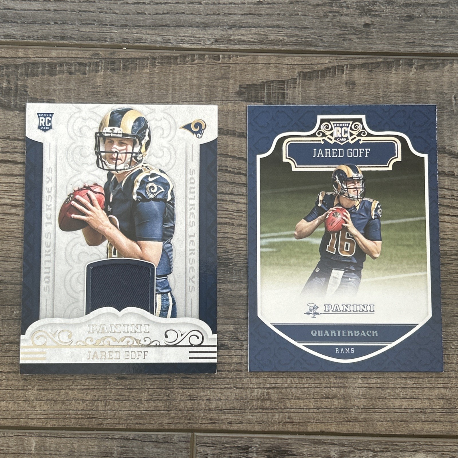 Jared Goff 2016 Panini Squires #1 Jersey RC Player Worn Patch + Bonus Rams/Lions