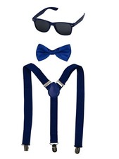 Adult's Blue Suspenders Costume Accessory Kit