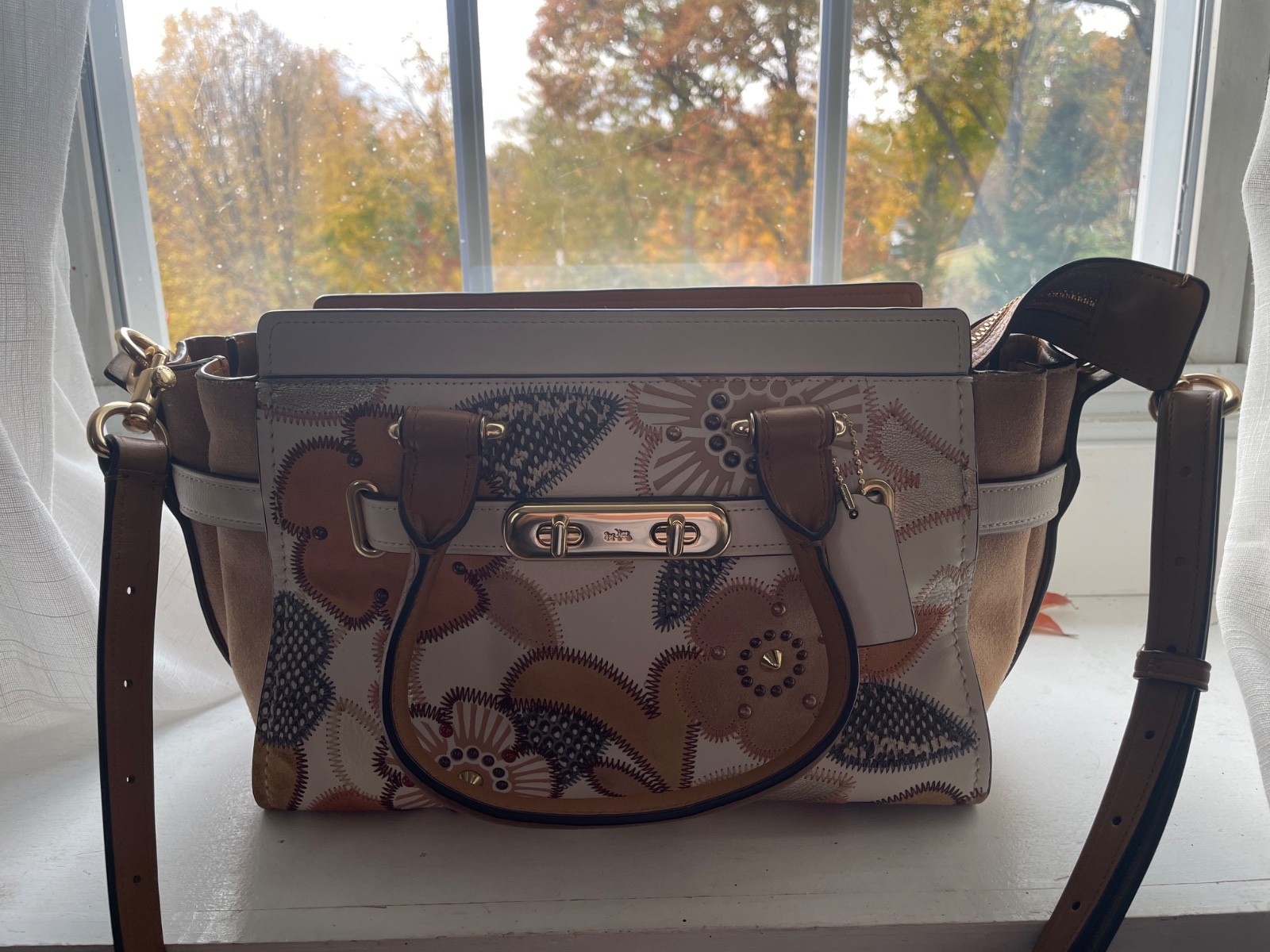 Coach Pebble Leather Patchwork Multi Handbag Purs… - image 4