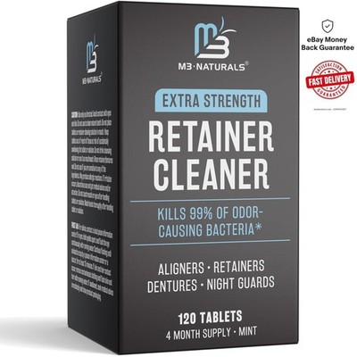 M3 Retainer Cleanser Tablets - 120 Mint-Scented Tablets for Dental Hygiene