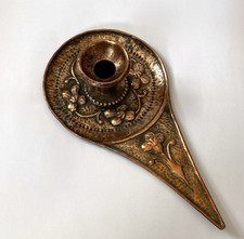 Antique 1895 John Pearson Arts and crafts Newlyn School Copper Chamber stick 