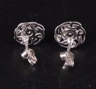 Black Diamond Sterling Silver Earrings -Elegant Design — photo 8