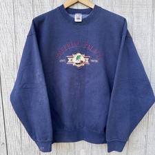 Vintage 90s Las Vegas Faded Blue Imperial Palace Casino Sweatshirt XL USA MADE