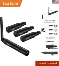 Donner Rechargeable DMX Wireless Controller: 1 Transmitter  3 Receivers Bundle