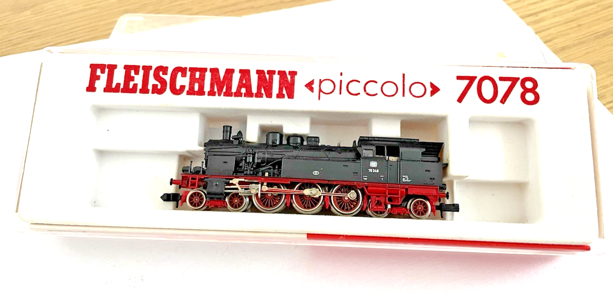 FLEISCHMANN N GAUGE 7078 BLACK STEAM LOCO 4-6-4 DB 78 248 BOXED