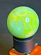 Christensen Agate Co Swirl Marble Neon Green Yellow .96" UV Mint- SH33