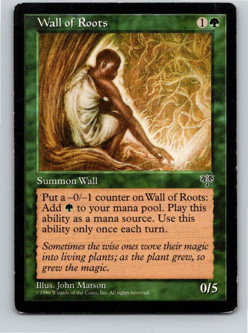 Magic the Gathering HP Wall of Roots Mirage MTG Free Shipping!