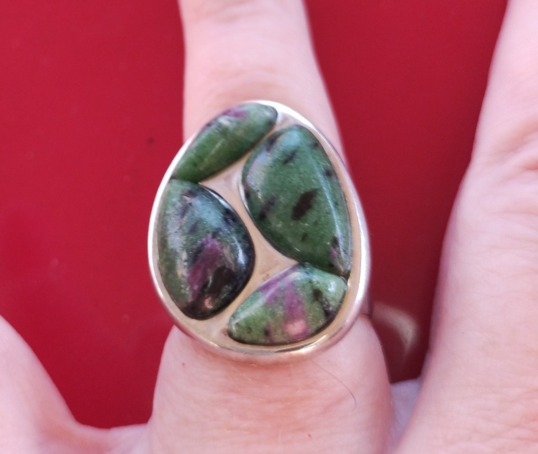Jay King DTR ruby zoisite ring, size 9 Sterling S… - image 1
