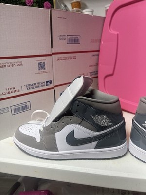 Nike Air Jordan 1 Mid 'Light Smoke Grey' Men's Size 10.5 Sneakers 554724-092