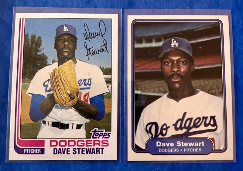 1982 Topps & Fleer Dave Stewart Rookies - Lot of 2