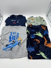Lot of 4 Carters Boys 2 Piece Long Sleeve Pajama Sets Size 18 Months