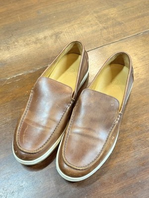 Austen Heller Shoes Mens 9.5 Brown Leather Slip On Loafers Casual Portugal Work