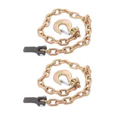2 Pcs 25000lbs Trailer Safety Chain 38 3.3 G80 Tow Chain With Chain Buckle