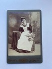Antique Cabinet Photo Woman Domestic Servant Brown Portraits NYC c1890s